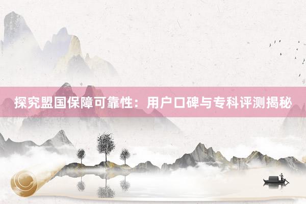 探究盟国保障可靠性：用户口碑与专科评测揭秘